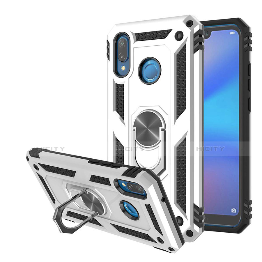 Funda Bumper Silicona y Plastico Mate Carcasa con Magnetico Soporte para Huawei P20 Lite