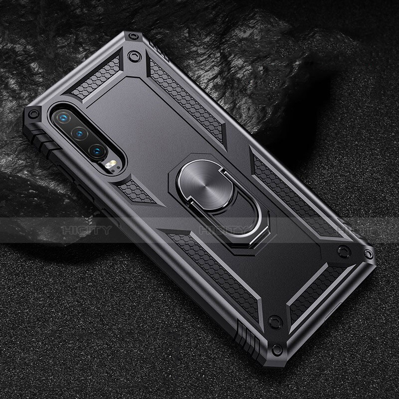 Funda Bumper Silicona y Plastico Mate Carcasa con Magnetico Soporte para Huawei P30