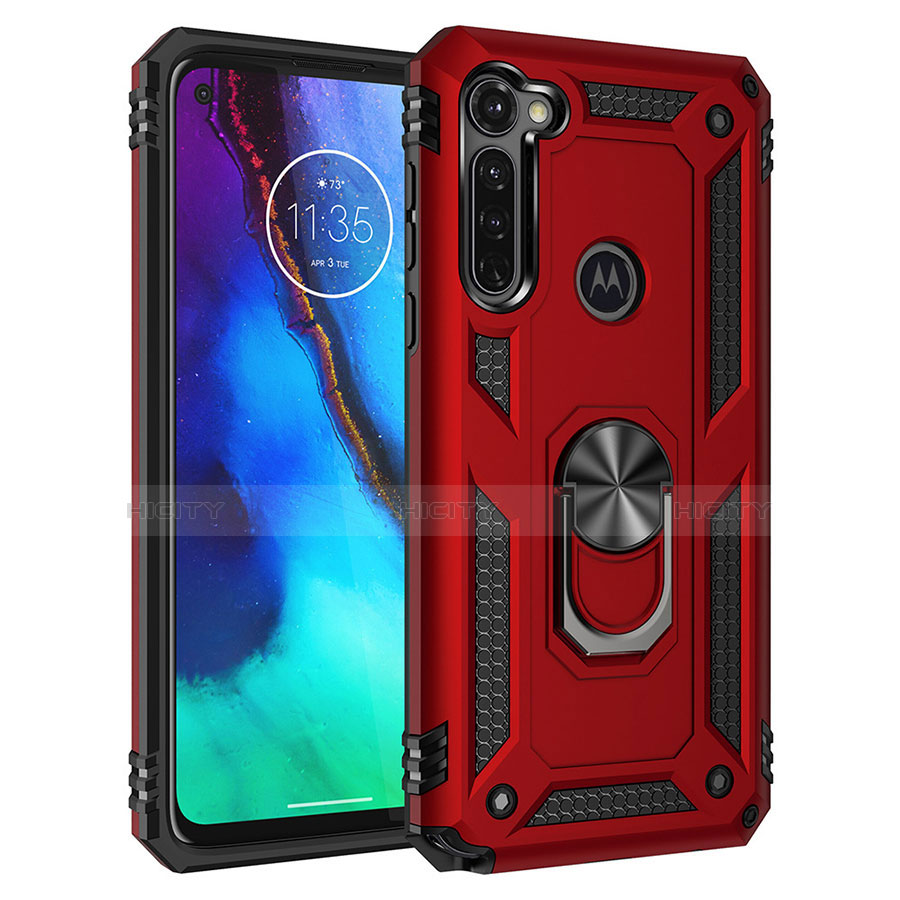 Funda Bumper Silicona y Plastico Mate Carcasa con Magnetico Soporte para Motorola Moto G Pro