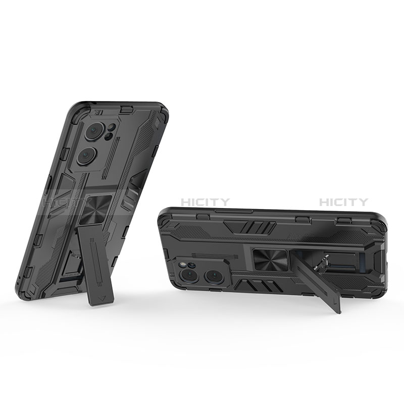 Funda Bumper Silicona y Plastico Mate Carcasa con Magnetico Soporte para OnePlus Nord CE 2 5G