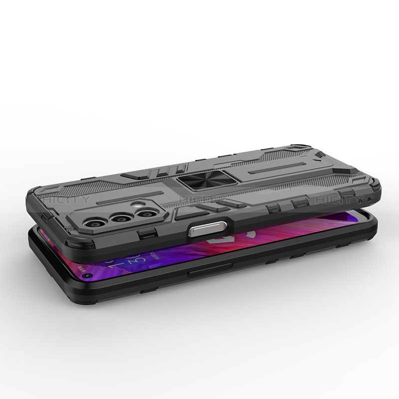 Funda Bumper Silicona y Plastico Mate Carcasa con Magnetico Soporte para Oppo A74 5G