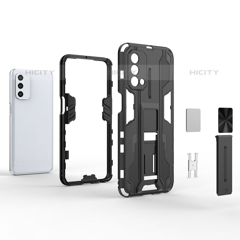 Funda Bumper Silicona y Plastico Mate Carcasa con Magnetico Soporte para Oppo A93 5G