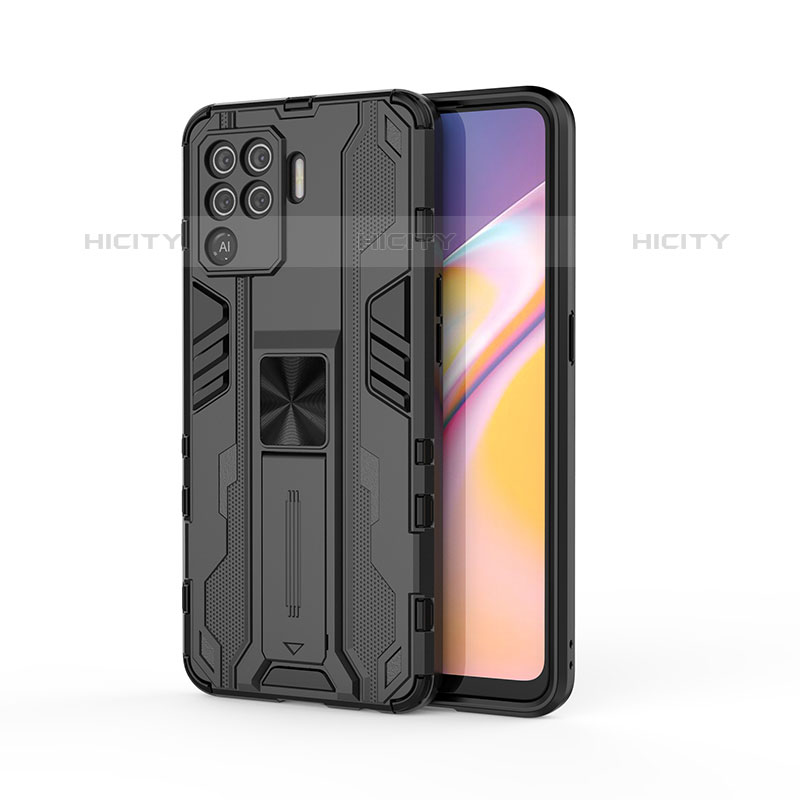 Funda Bumper Silicona y Plastico Mate Carcasa con Magnetico Soporte para Oppo A94 4G