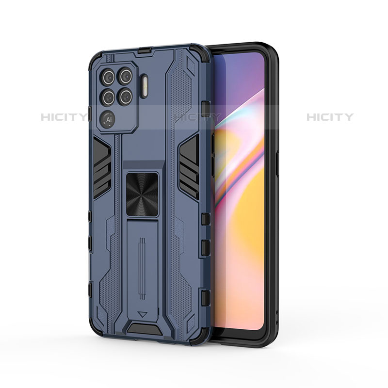 Funda Bumper Silicona y Plastico Mate Carcasa con Magnetico Soporte para Oppo A94 4G