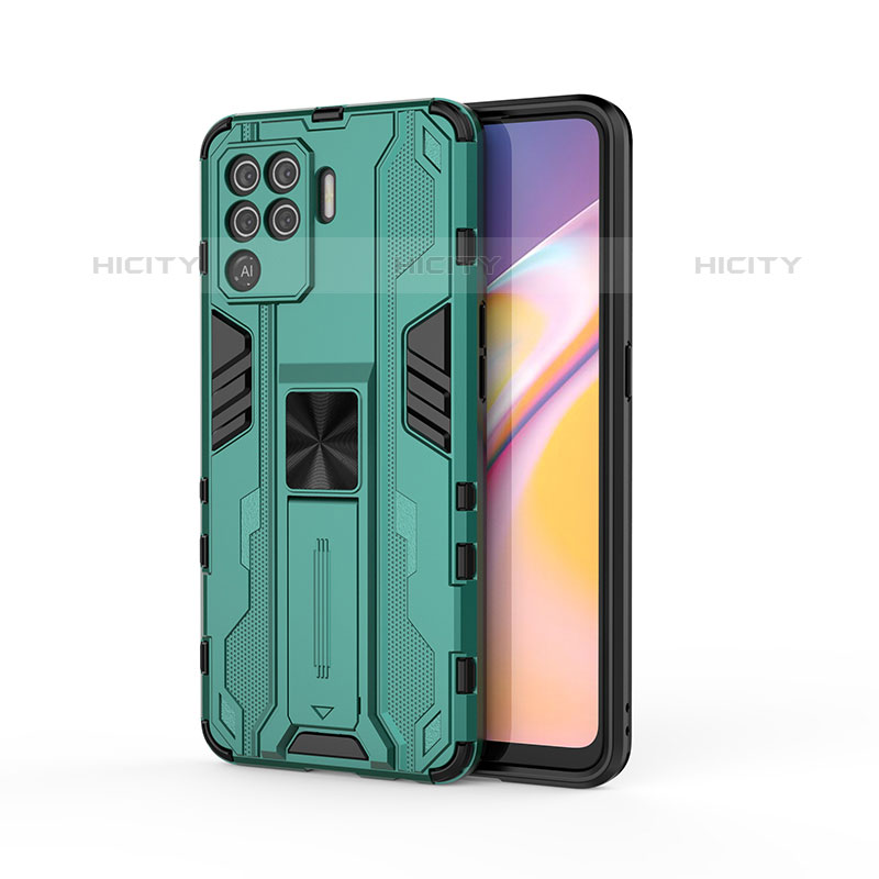 Funda Bumper Silicona y Plastico Mate Carcasa con Magnetico Soporte para Oppo A94 4G