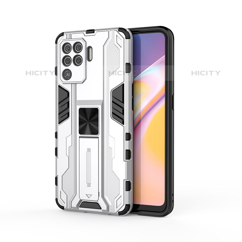 Funda Bumper Silicona y Plastico Mate Carcasa con Magnetico Soporte para Oppo A94 4G