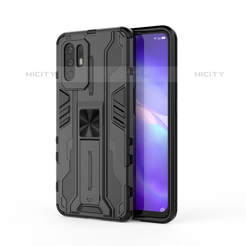 Funda Bumper Silicona y Plastico Mate Carcasa con Magnetico Soporte para Oppo A94 5G