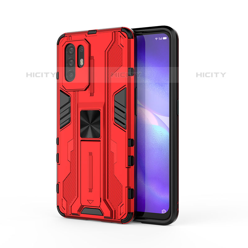 Funda Bumper Silicona y Plastico Mate Carcasa con Magnetico Soporte para Oppo A94 5G