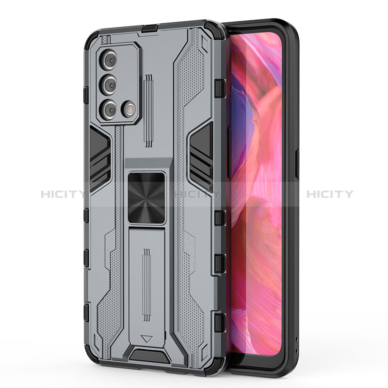 Funda Bumper Silicona y Plastico Mate Carcasa con Magnetico Soporte para Oppo A95 4G