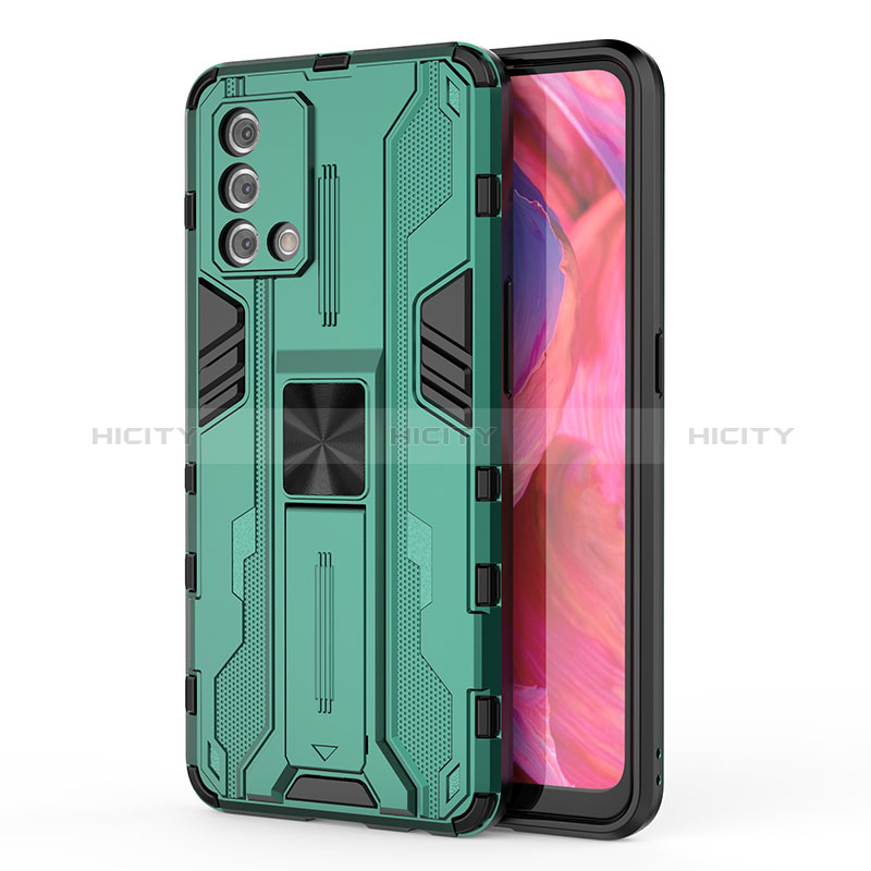 Funda Bumper Silicona y Plastico Mate Carcasa con Magnetico Soporte para Oppo A95 4G