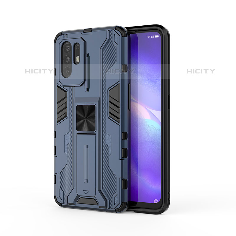 Funda Bumper Silicona y Plastico Mate Carcasa con Magnetico Soporte para Oppo A95 5G