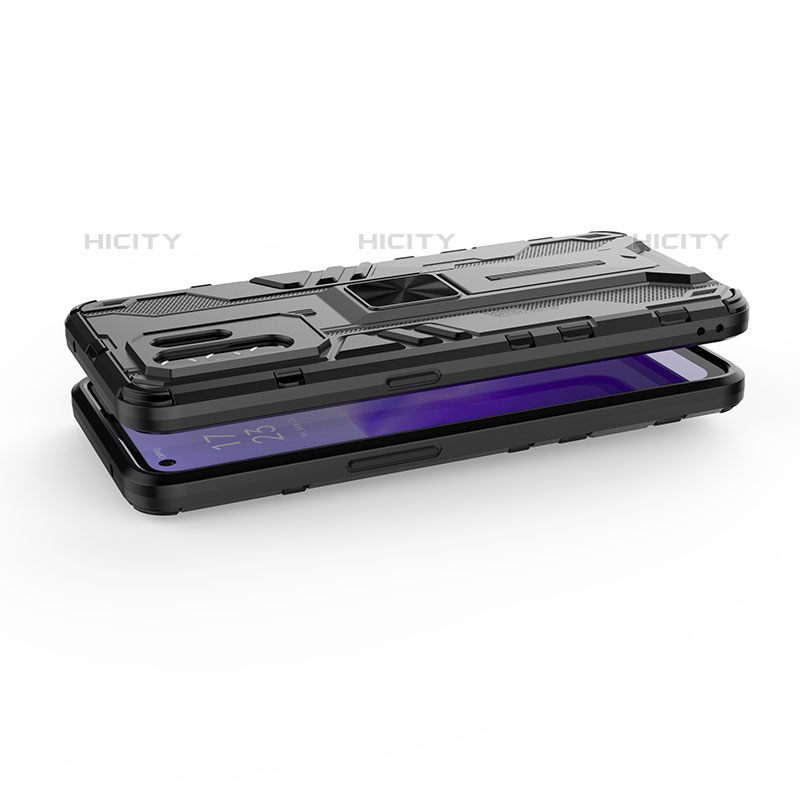 Funda Bumper Silicona y Plastico Mate Carcasa con Magnetico Soporte para Oppo A95 5G