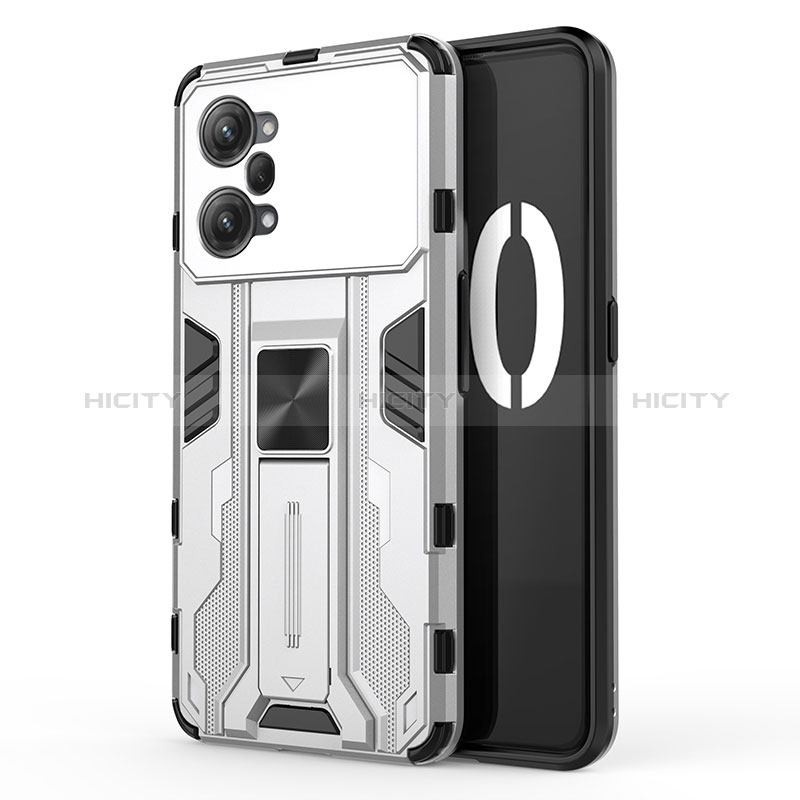 Funda Bumper Silicona y Plastico Mate Carcasa con Magnetico Soporte para Oppo K10 Pro 5G