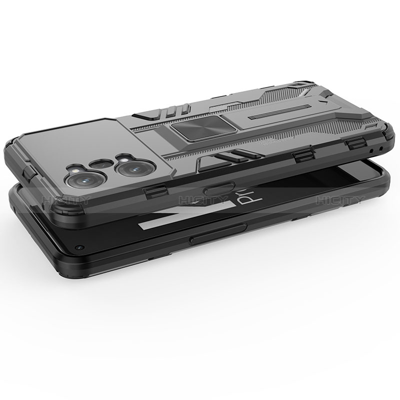 Funda Bumper Silicona y Plastico Mate Carcasa con Magnetico Soporte para Oppo K10 Pro 5G