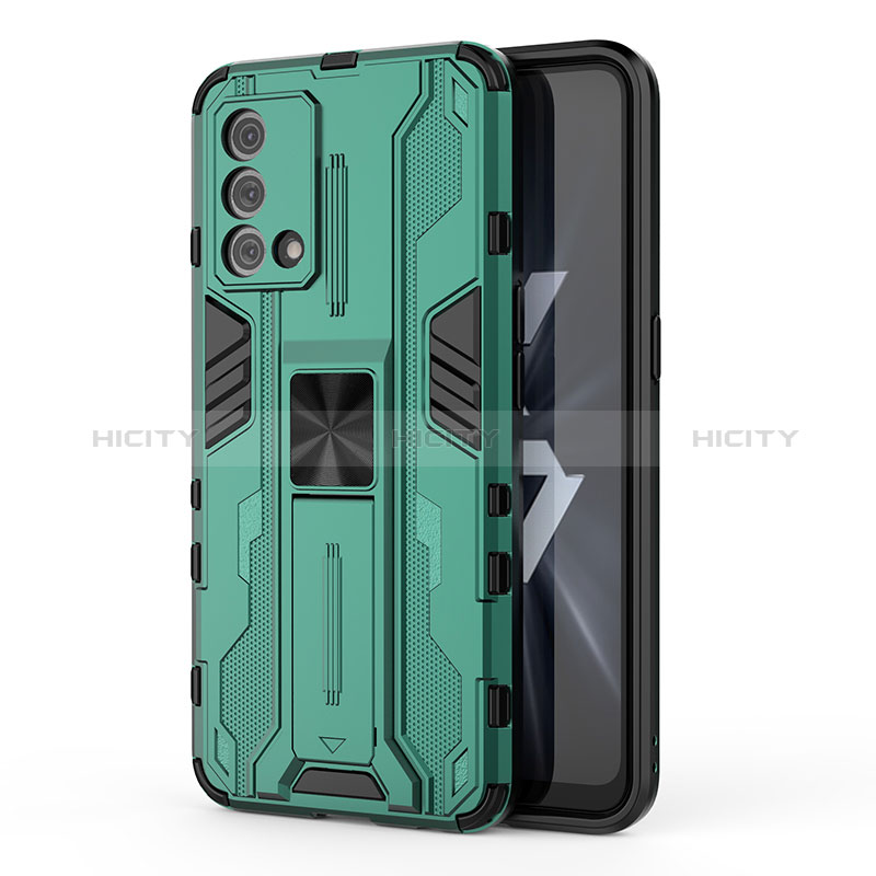 Funda Bumper Silicona y Plastico Mate Carcasa con Magnetico Soporte para Oppo K9 5G