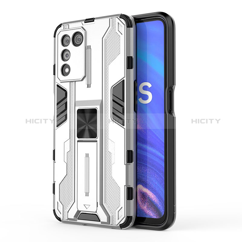 Funda Bumper Silicona y Plastico Mate Carcasa con Magnetico Soporte para Oppo K9S 5G