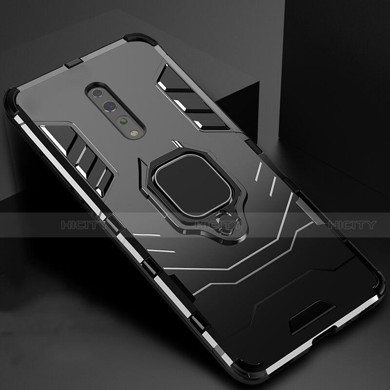 Funda Bumper Silicona y Plastico Mate Carcasa con Magnetico Soporte para Oppo Reno Z