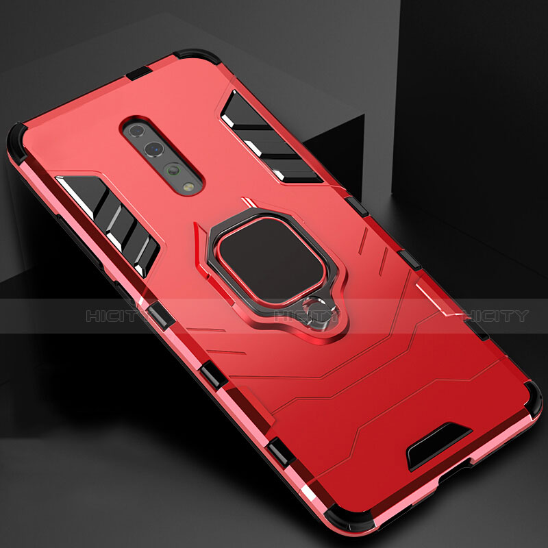 Funda Bumper Silicona y Plastico Mate Carcasa con Magnetico Soporte para Oppo Reno Z