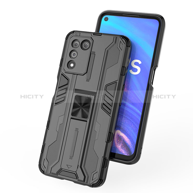 Funda Bumper Silicona y Plastico Mate Carcasa con Magnetico Soporte para Realme 9 SE 5G