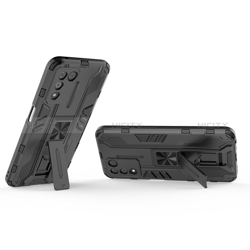 Funda Bumper Silicona y Plastico Mate Carcasa con Magnetico Soporte para Realme 9 SE 5G