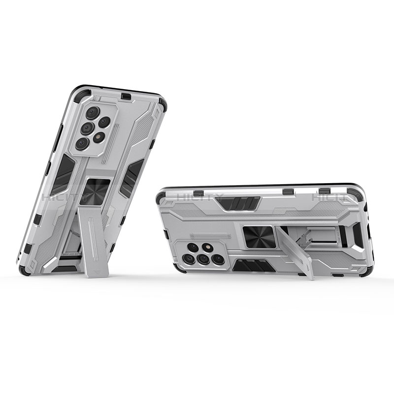 Funda Bumper Silicona y Plastico Mate Carcasa con Magnetico Soporte para Samsung Galaxy A52s 5G