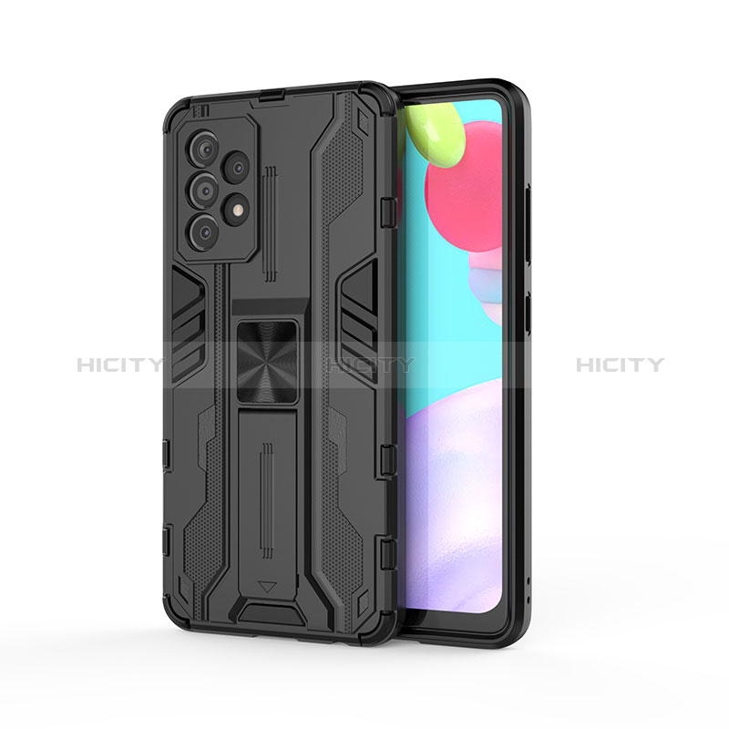 Funda Bumper Silicona y Plastico Mate Carcasa con Magnetico Soporte para Samsung Galaxy A52s 5G