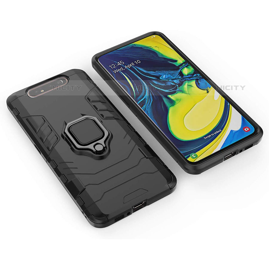 Funda Bumper Silicona y Plastico Mate Carcasa con Magnetico Soporte para Samsung Galaxy A90 4G