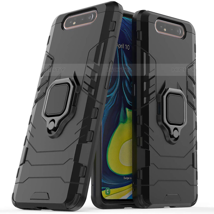 Funda Bumper Silicona y Plastico Mate Carcasa con Magnetico Soporte para Samsung Galaxy A90 4G