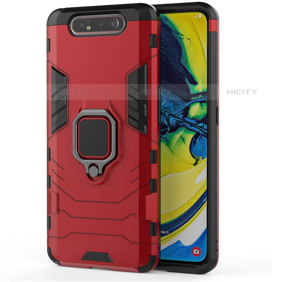 Funda Bumper Silicona y Plastico Mate Carcasa con Magnetico Soporte para Samsung Galaxy A90 4G