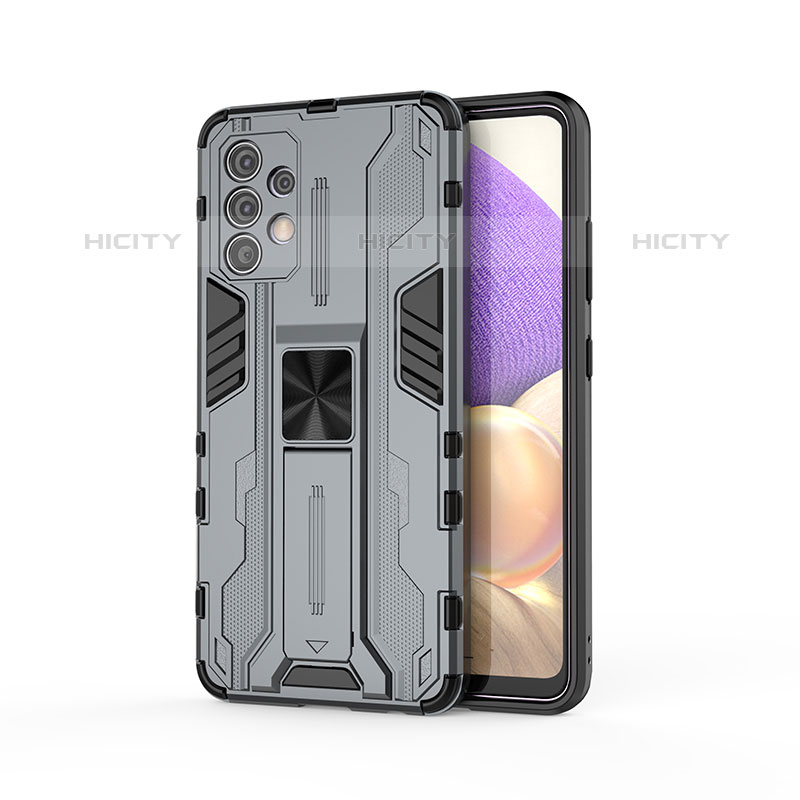 Funda Bumper Silicona y Plastico Mate Carcasa con Magnetico Soporte para Samsung Galaxy M32 5G