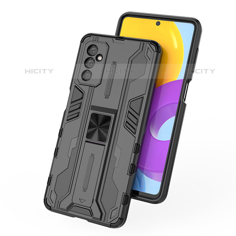 Funda Bumper Silicona y Plastico Mate Carcasa con Magnetico Soporte para Samsung Galaxy M52 5G