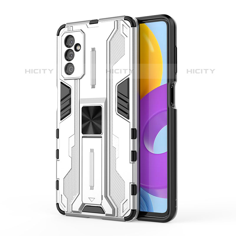 Funda Bumper Silicona y Plastico Mate Carcasa con Magnetico Soporte para Samsung Galaxy M52 5G