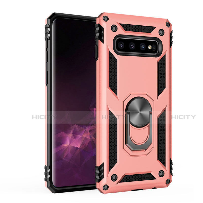 Funda Bumper Silicona y Plastico Mate Carcasa con Magnetico Soporte para Samsung Galaxy S10