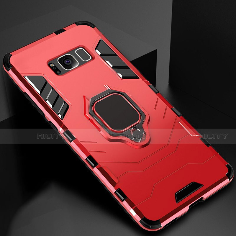 Funda Bumper Silicona y Plastico Mate Carcasa con Magnetico Soporte para Samsung Galaxy S8