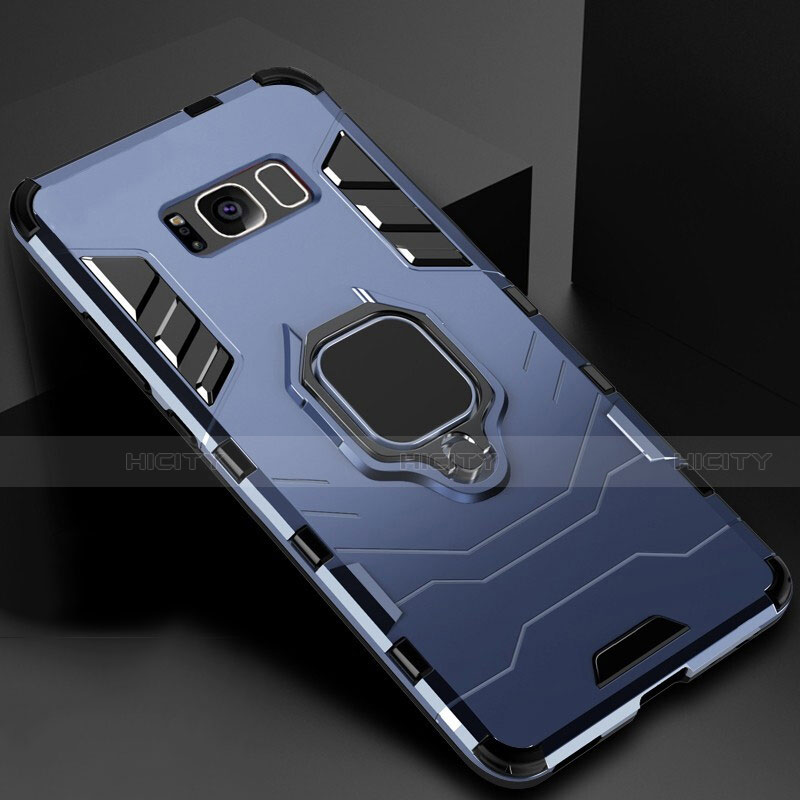 Funda Bumper Silicona y Plastico Mate Carcasa con Magnetico Soporte para Samsung Galaxy S8 Plus