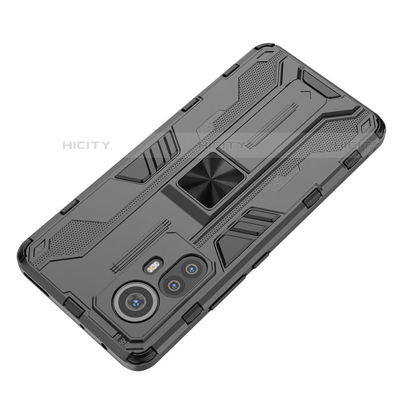 Funda Bumper Silicona y Plastico Mate Carcasa con Magnetico Soporte para Xiaomi Mi 12S 5G