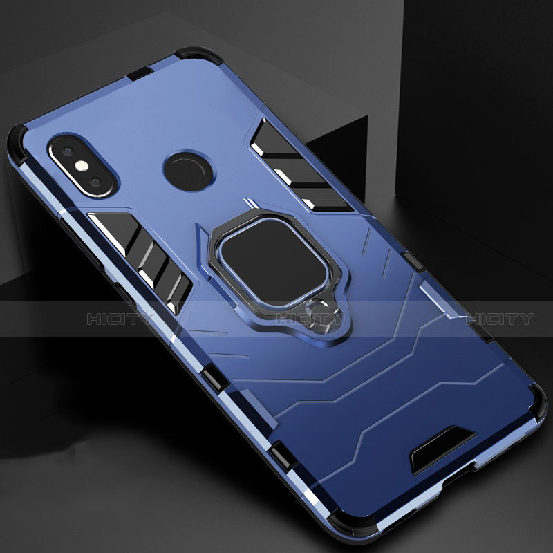 Funda Bumper Silicona y Plastico Mate Carcasa con Magnetico Soporte para Xiaomi Mi 6X