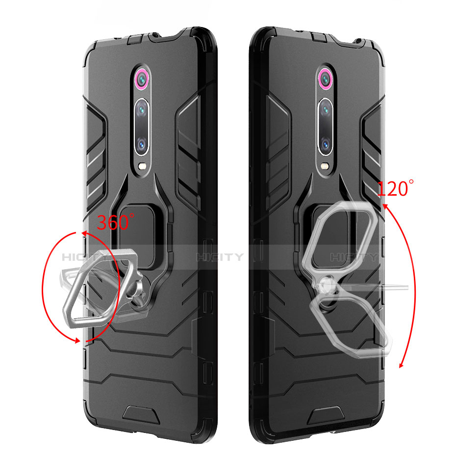 Funda Bumper Silicona y Plastico Mate Carcasa con Magnetico Soporte para Xiaomi Mi 9T Pro