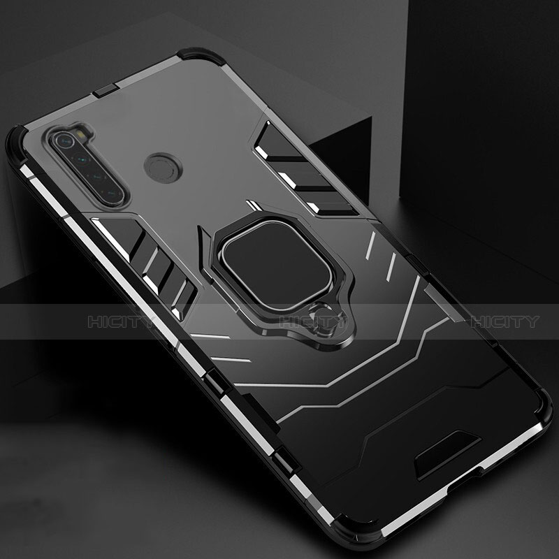 Funda Bumper Silicona y Plastico Mate Carcasa con Magnetico Soporte para Xiaomi Redmi Note 8