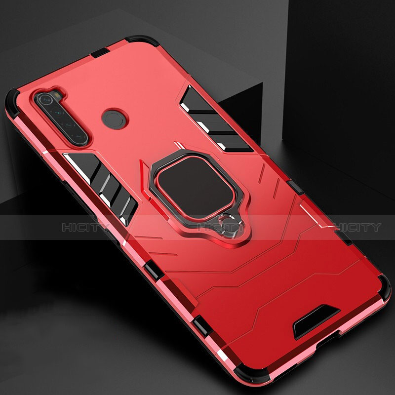 Funda Bumper Silicona y Plastico Mate Carcasa con Magnetico Soporte para Xiaomi Redmi Note 8