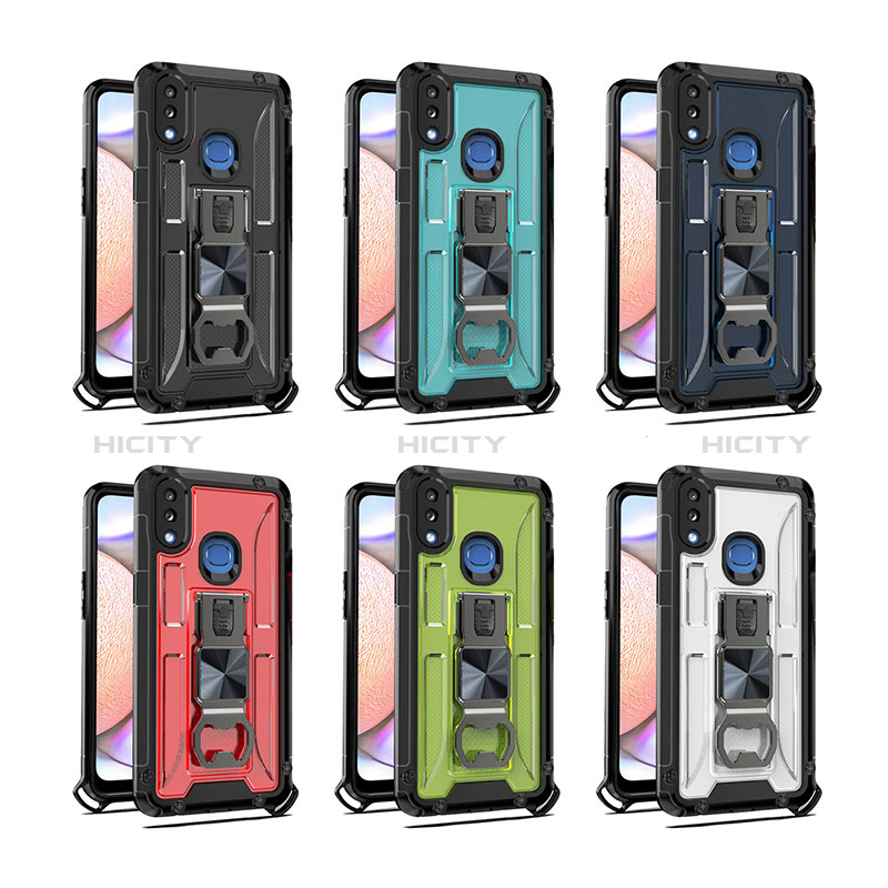 Funda Bumper Silicona y Plastico Mate Carcasa con Magnetico Soporte Q01W para Samsung Galaxy A10s