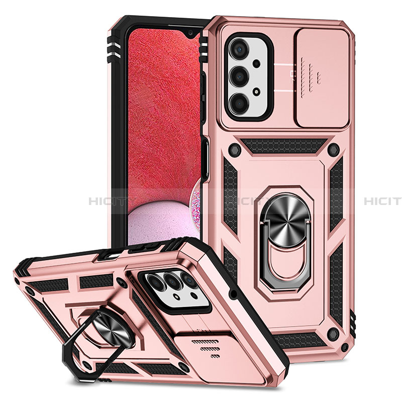 Funda Bumper Silicona y Plastico Mate Carcasa con Magnetico Soporte Q02W para Samsung Galaxy A13 4G