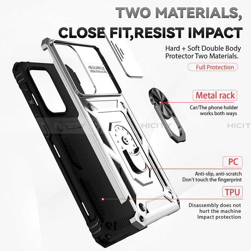 Funda Bumper Silicona y Plastico Mate Carcasa con Magnetico Soporte Q02W para Samsung Galaxy A33 5G