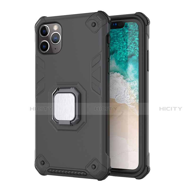 Funda Bumper Silicona y Plastico Mate Carcasa con Magnetico Soporte Z01 para Apple iPhone 11 Pro