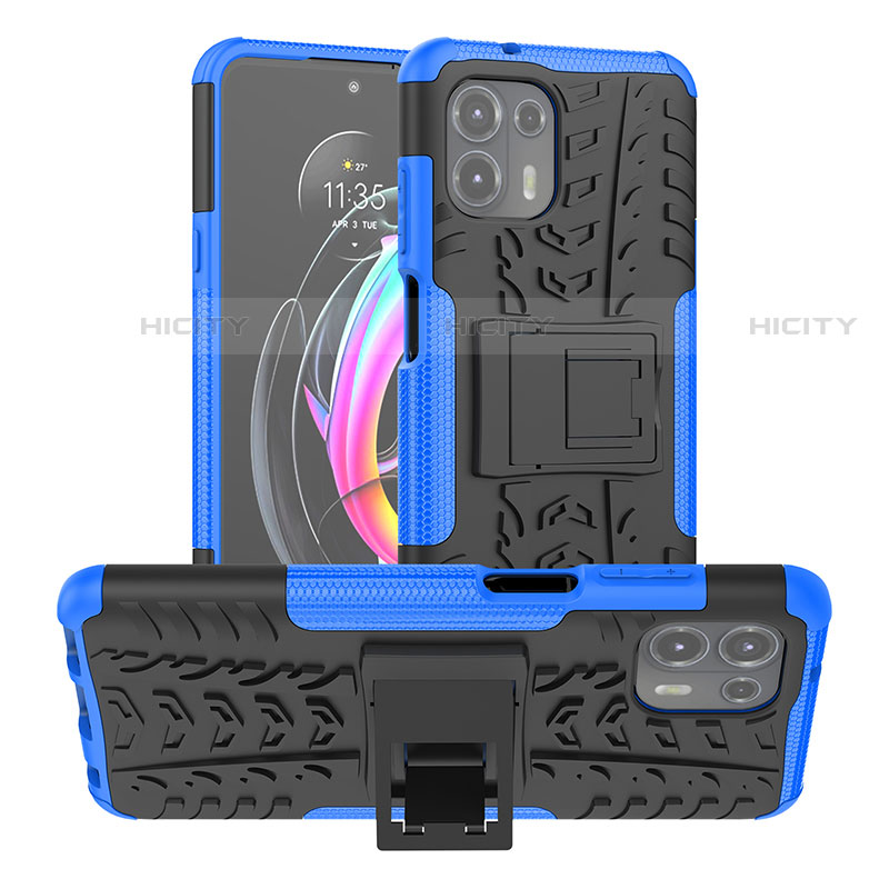 Funda Bumper Silicona y Plastico Mate Carcasa con Soporte A01 para Motorola Moto Edge 20 Lite 5G