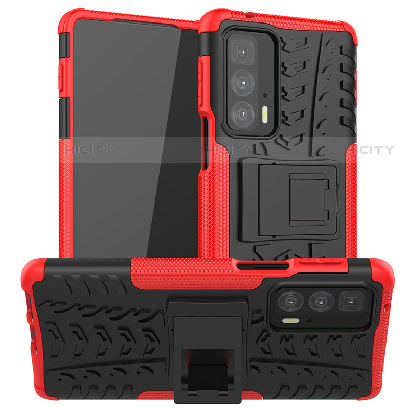 Funda Bumper Silicona y Plastico Mate Carcasa con Soporte A01 para Motorola Moto Edge S Pro 5G