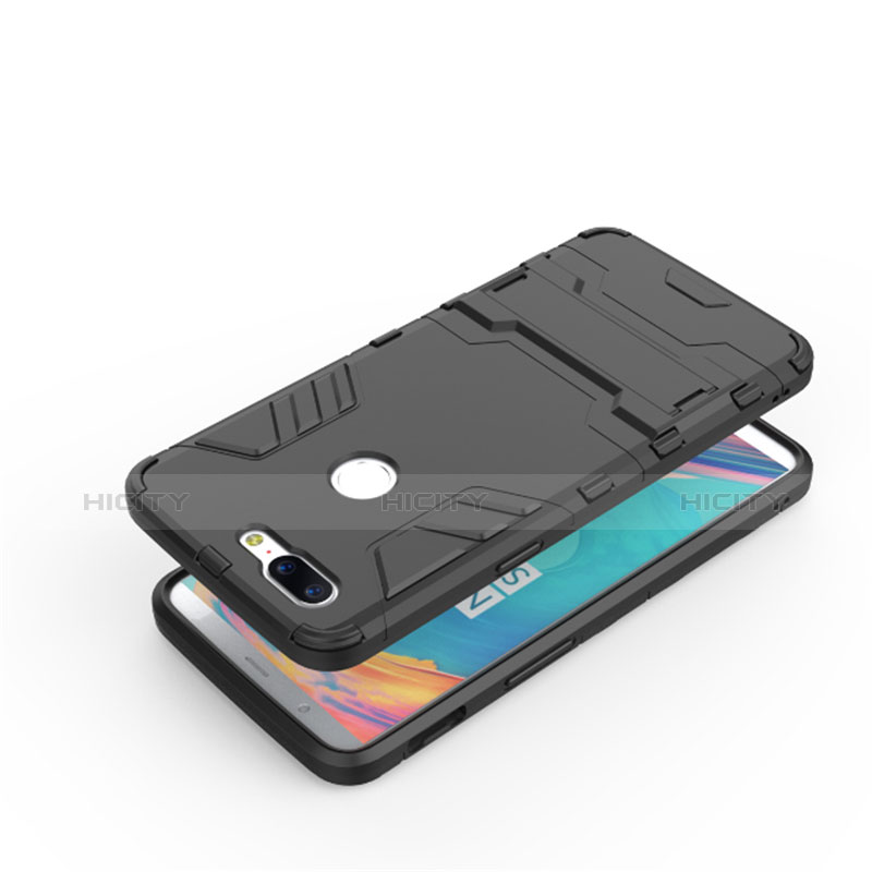 Funda Bumper Silicona y Plastico Mate Carcasa con Soporte A01 para OnePlus 5T A5010