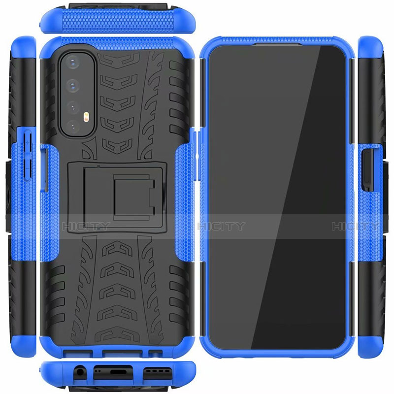 Funda Bumper Silicona y Plastico Mate Carcasa con Soporte A01 para Realme Narzo 20 Pro