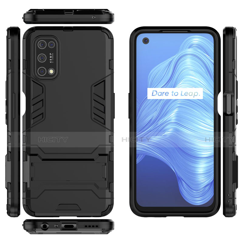 Funda Bumper Silicona y Plastico Mate Carcasa con Soporte A01 para Realme Narzo 30 Pro 5G