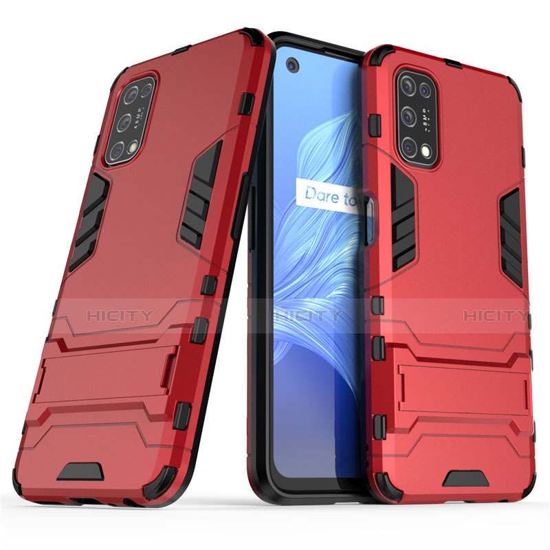 Funda Bumper Silicona y Plastico Mate Carcasa con Soporte A01 para Realme Narzo 30 Pro 5G